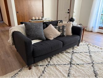Vintage Ikea Karlstad Blue Sofa Loveseat