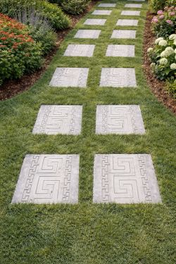 Concrete Stepping Stones - Garden Walkway Pavers