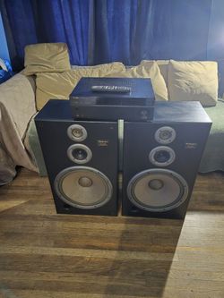 BAFLES TECHNICS PARLANTES 15" SB-LX 3VIAS AND STEREO RECEIVER INSIGNIA BLUETOOTH 230 WATTS