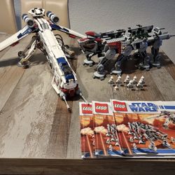 LEGO 10195 Star Wars - Republic Dropship with AT-OT 100% COMPLETE 