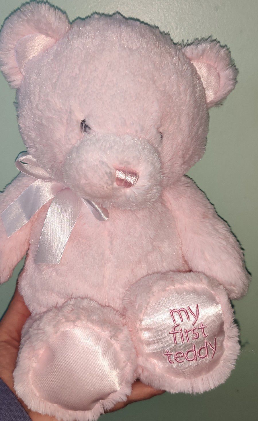 New. Pink "My First Teddy" Guns Bear