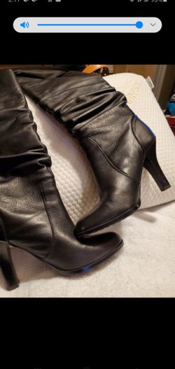 black leather boots size 8