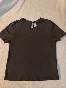 H&M dark gray baby tee size xs