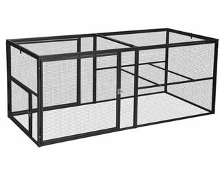 AIR29-Y Metal Chicken Coop Extension Run ,Combine with AIR27 AIR31 AIR32-D AIR61 (Inner Space 14.36ft²)