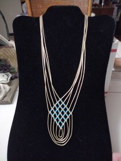 Vintage Southwestern Style 925 Liquid Silver Necklace