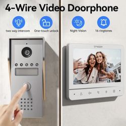 Wired video door intercom system