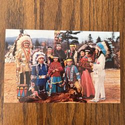 Indian Village Lake George NY Postcard Vintage Hopi Chief Smiling Bear Tribe