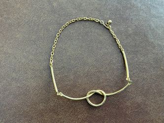 Unique twisted gold necklace
