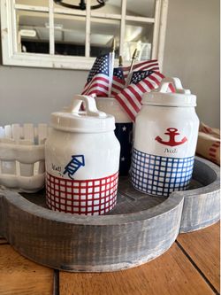 Rae Dunn canisters sweets  and snacks