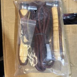 lot of leather jump ropes