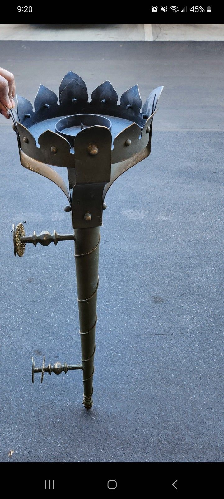 Gothic mid evil wall candelabra 3 feet tall total of 2 $250 each