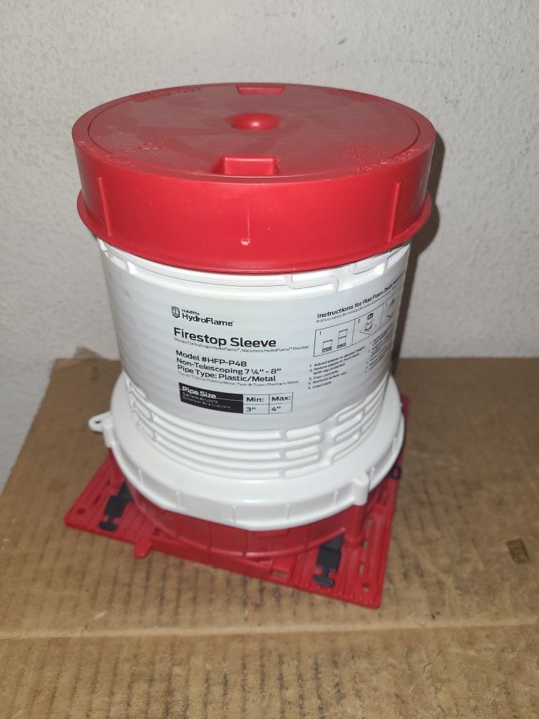 Firestop Sleeve HFP-P4B Non-Telescoping 71/4" - 8" Plastic / Metal Pipe