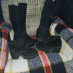 Black Suade Boots