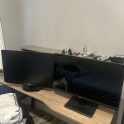 Two Acer monitors.