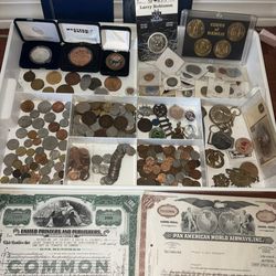 Massive Estate Coin & Stock collection  – US Coins, World coins Buffalo Nickels,