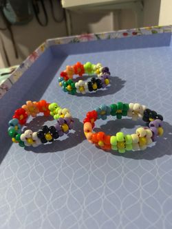 Flower Kandi cuff