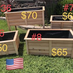 Wood Planter Box Garden Raised Herb Pots Organic 