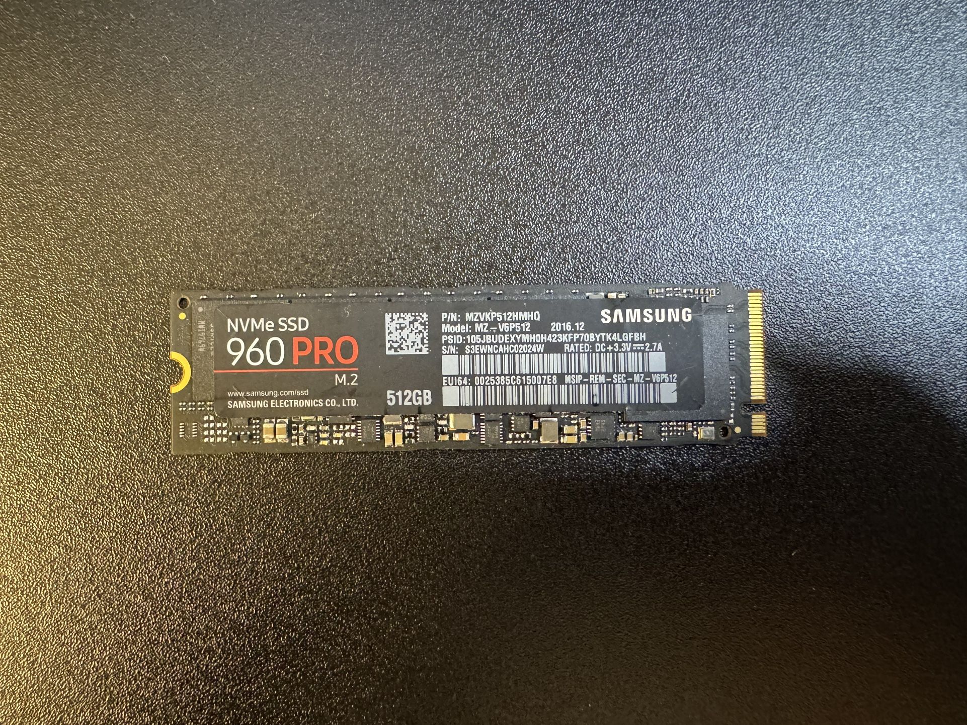 Samsung 960 512GB SSD