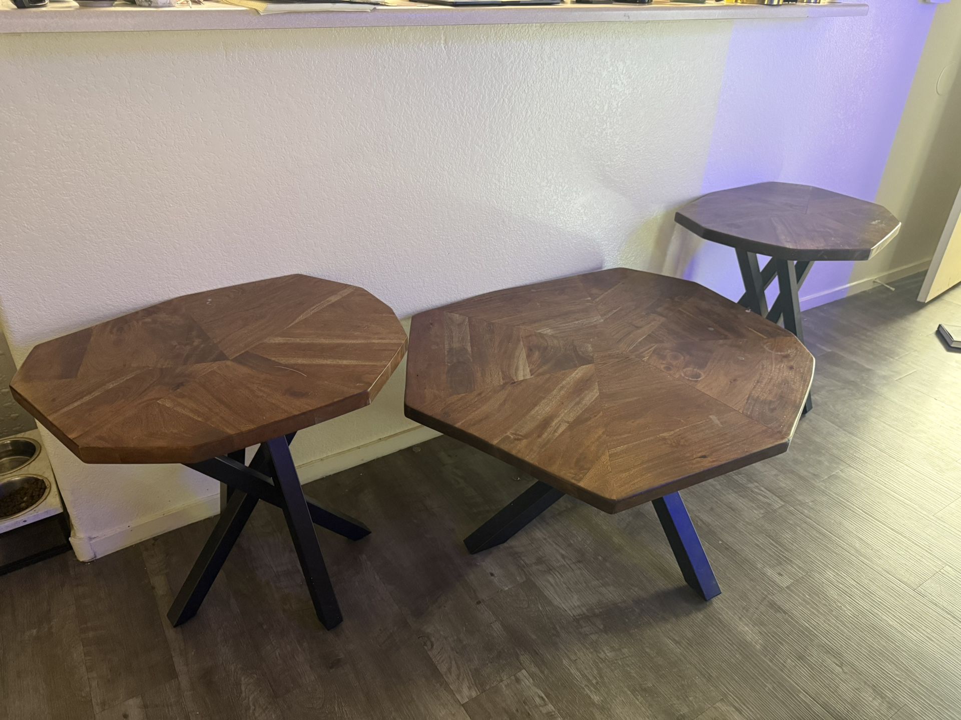 Coffee Table With Two End Tables 