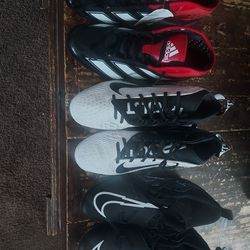 Nike And Adidas Football Cleats.  Size 13 Men's.  $40 Each