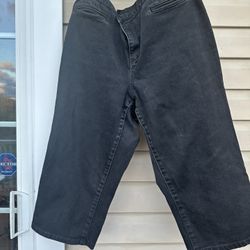 Lauren Ralph Lauren Jeans Co. Black denim Petite 14P Capris Jeans Pants.