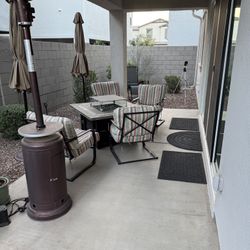 Outdoor Fire Pit - 4 Chair Set - $600
