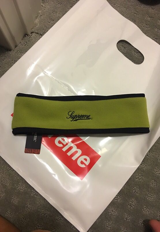 Brand new supreme polartec yellow headband