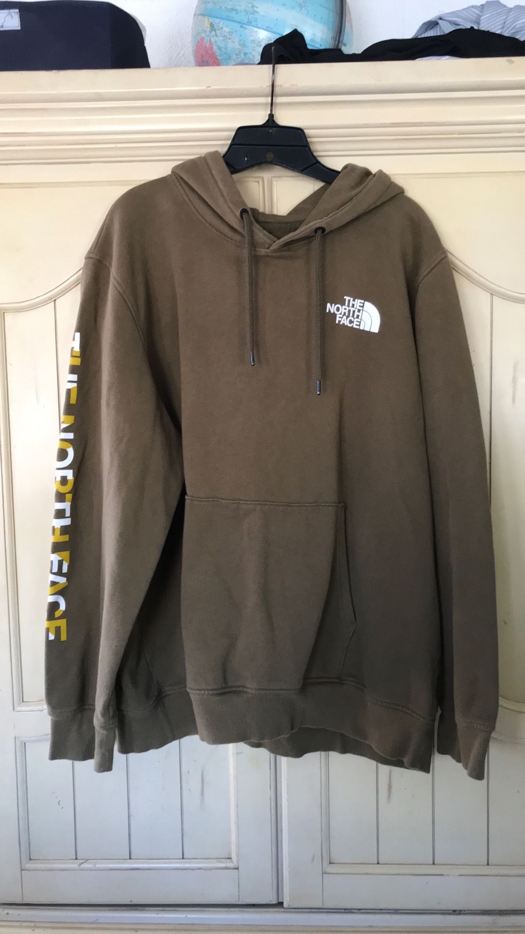 North Face XL green hoodie