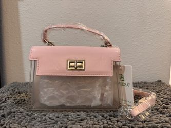 Two-Toned Satchel Top Handle Small Crossbody Jelly Purse With Adjustable Strap