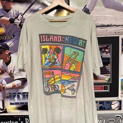 Vintage 90’s Island Tropic Resort Beach Vacation Promo Shirt Men’s Size XL
