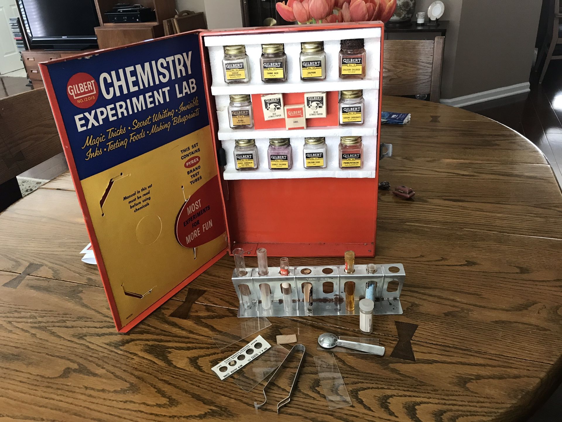 Collectible Toys. Gilbert Chemistry Set and a Sled