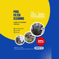 40% off Pool filter Cleaning 