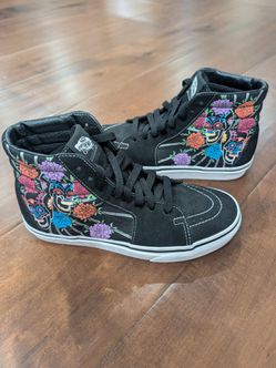 Vans Sk8-Hi Sugar Skull Día de los Muertos High Tops - Men's 6 / Women's 7.5 (Like New)