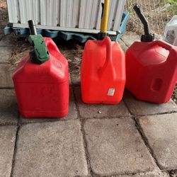 two-gallon gasoline containers,  45$ for all 