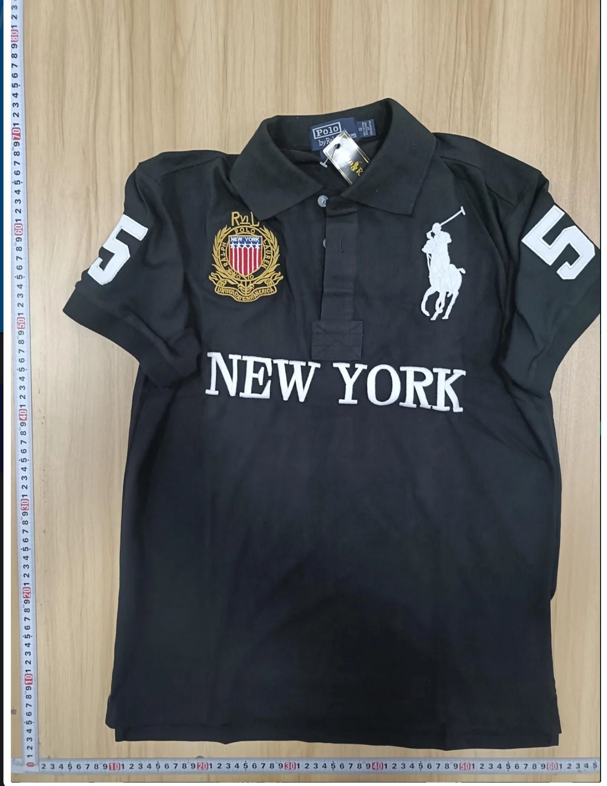 Ralph Lauren New York Embroidered Polo Jersey (Black or Red Colorway)