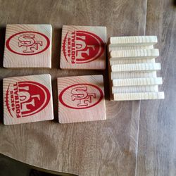 49ers Handmade Wooden Coaster Set.  Can Make Custom. They Make Perfect Gifts 