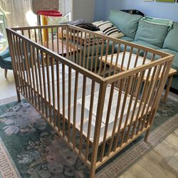 IKEA Sniglar Crib (birch finish)