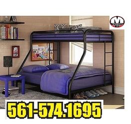 NEW BUNK BED FULL OVER TWIN WITH MATTRESS INCLUDED NEW