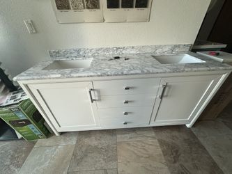 CABINET 72” Countertop Marble