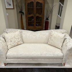 Elegant Beige Embroidery Sofa