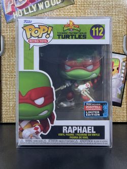 FUNKO POP RAPHAEL 112 2022 NYCC EXCLUSIVE MIGHTY MORPHIN POWER RANGERS X TEENAGE MUTANT NINJA TURTLES