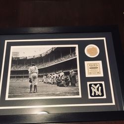 Babe Ruth Framed Game Used Piece 