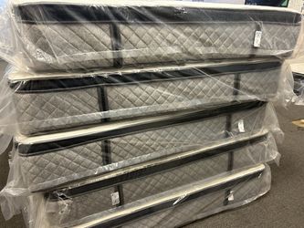 Brand New King Size Mattresses Available While Supplies Last. 