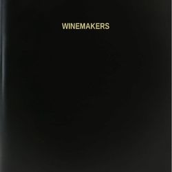 BookFactory Winemakers Log Book/Journal/Logbook - 120 Page, 8.5''x11'', Black Hardbound (XLog-120-7CS-A-L-Black(Winemakers Log Book))
