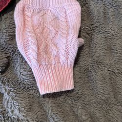 Pink dog sweater