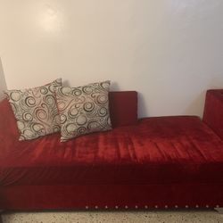 Red Velvet Sectional 