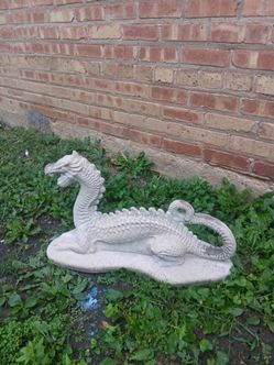 Solid Concrete Statuary Asian _ Style Or Oriental Dragón Statue Decor Garden
