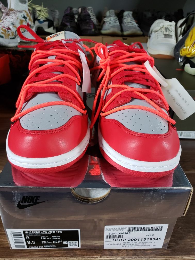 Nike dunk low university red size 8