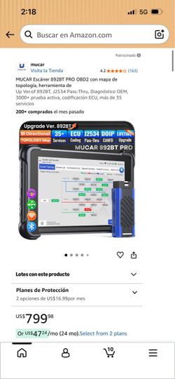 Escáner  Professional MUCAR 892BT PRO