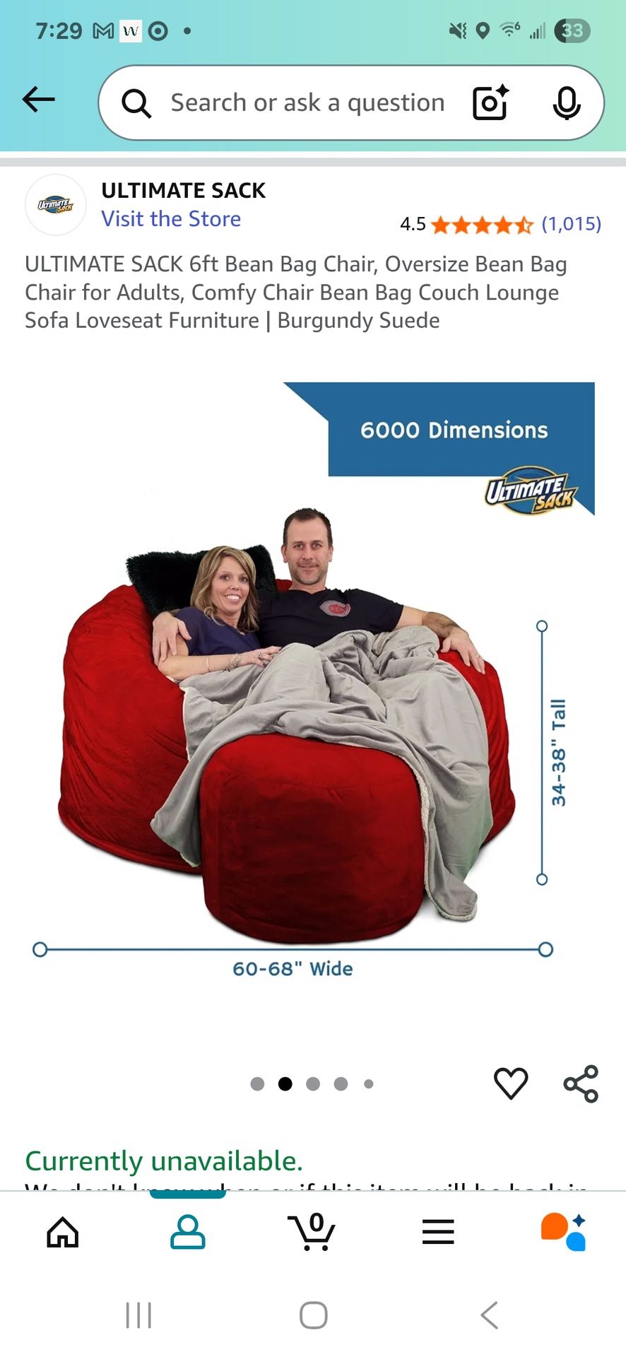 Oversized Bean Bag Chair